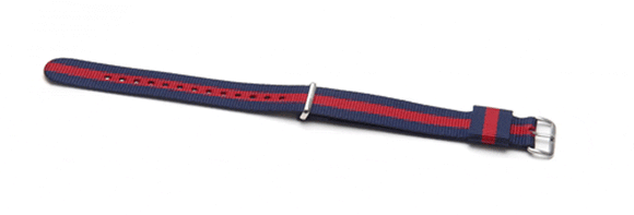Authentic Daniel Wellington Watch Strap Oxford Silver Navy Red N.A.T.O for 0401DW