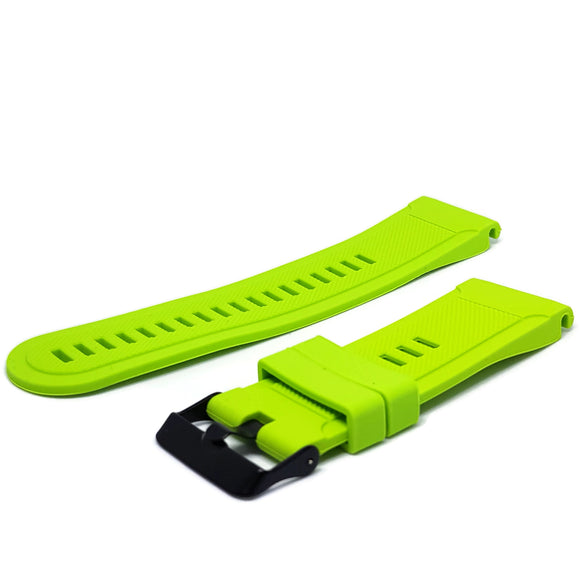 Soft silicone lime green watch strap compatible with Garmin Fenix 5X/Fenix 5X Plus/Fenix 3/Fenix 3HR/Fenix 3 Sapphire/D2 Bravo /Quatix 3/Tactix Bravo/Descent MK 1