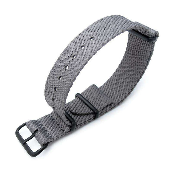 Strapcode N.A.T.O Watch Strap MiLTAT 20mm G10 Military NATO Watch Strap, Waffle Nylon Armband, PVD - Military Grey