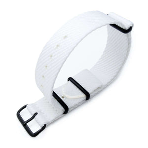 Strapcode N.A.T.O Watch Strap MiLTAT 20mm G10 Military NATO Watch Strap, Waffle Nylon Armband, PVD - White