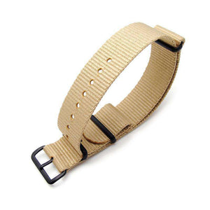 Strapcode N.A.T.O Watch Strap MiLTAT 20mm G10 military watch strap ballistic nylon armband, PVD Sand - Sand
