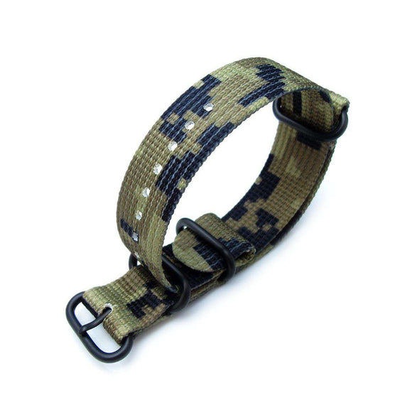Strapcode N.A.T.O Watch Strap MiLTAT 22mm G10 Military Waffle ZULU Nylon Armband, PVD - Military Green