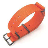 Strapcode N.A.T.O Watch Strap MiLTAT 21mm G10 watch strap ballistic nylon school look armband - Orange, PVD hardware