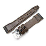 21mm, 22mm MiLTAT Black Washed Canvas Watch Strap, Rivet Military strap