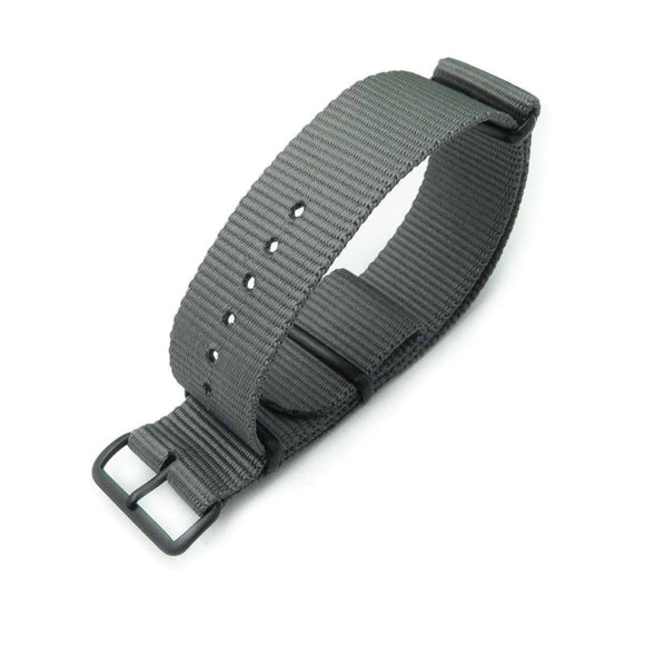 Strapcode N.A.T.O Watch Strap MiLTAT 22mm G10 Military Watch Strap Ballistic Nylon Armband, PVD - Military Grey