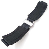 20mm, 22mm MiLTAT Honeycomb Black Nylon Velcro Fastener Watch Strap Sandblasted Stainless Buckle, XL