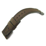 Strapcode Fabric Watch Strap 22mm MiLTAT Green Honeycomb Nylon IWC Big Pilot replacement Rivet Strap