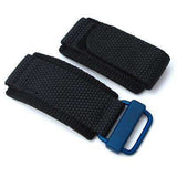 Strapcode Hook and Loop Watch Strap MiLTAT Honeycomb Black Nylon Velcro Fastener Watch Strap for Bell & Ross BR01, IP Blue Buckle