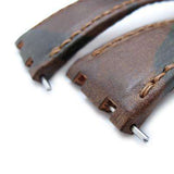 Strapcode Leather Watch Strap Camo Pattern Leather of Art Watch Strap, Wax thread Brown Stitching, custom made for Audemars Piguet Royal Oak Offshore