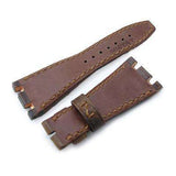 Strapcode Leather Watch Strap Camo Pattern Leather of Art Watch Strap, Wax thread Brown Stitching, custom made for Audemars Piguet Royal Oak Offshore