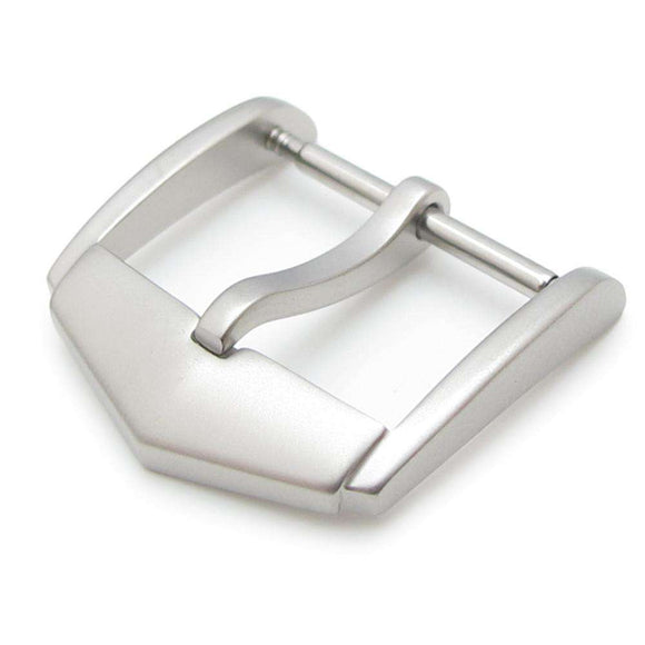 Strapcode Watch Buckle TAG Style, 20mm Top Quality Stainless Steel 316L Spring Bar type Buckle, Sandblast finish