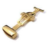 20mm, 22mm, 24mm Deployment Buckle / Clasp, Gold Plated Stainless Steel for Leather Strap