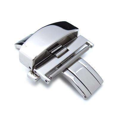 Strapcode Watch Clasp 22mm, 24mm Stainless Steel Double Deployment Buckle / Clasp