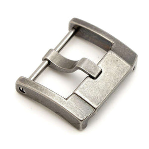 18mm or 22mm Stainless Steel 316L Screw-in Buckle IWC Style Retro Raw Finish