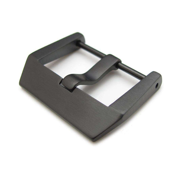 24mm High Quality 316L Stainless Steel Screw type 4mm Tongue Buckle, PVD Black finish