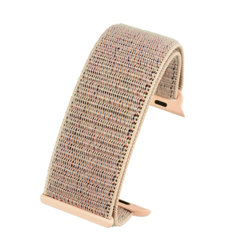 Apple iWatch Watch Strap Light Pink Hook and Loop Wrap around Fabric 38mm and 42mm