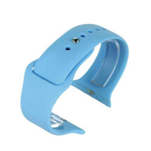 Apple iWatch Watch Strap Blue Silicone Rubber 38mm and 42mm