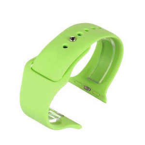 Apple iWatch Watch Strap Green Silicone Rubber 38mm and 42mm