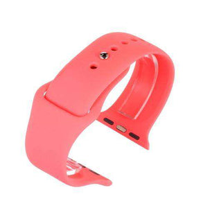 Apple iWatch Watch Strap Pink Silicone Rubber 38mm and 42mm