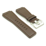 Strapsco DASSARI Magnum Leather Watch Strap for Bell & Ross with Matte Black Pre-V Buckle