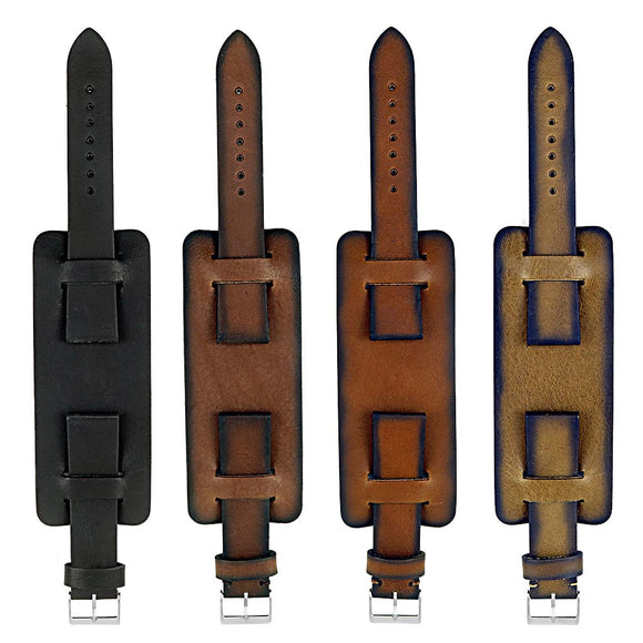 Strapsco DASSARI Gauntlet Vintage Leather Cuff Bund Strap