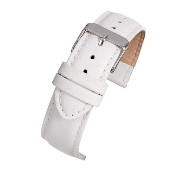 Leather Watch Strap White Padded   - Economy Collection