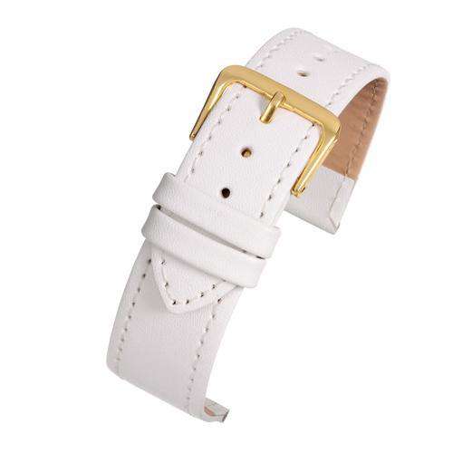 Leather Watch Strap White Stitched Economy Collection