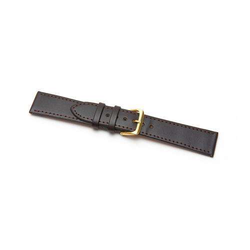 Leather Watch Strap Extra Long Brown Stitched Economy Collection