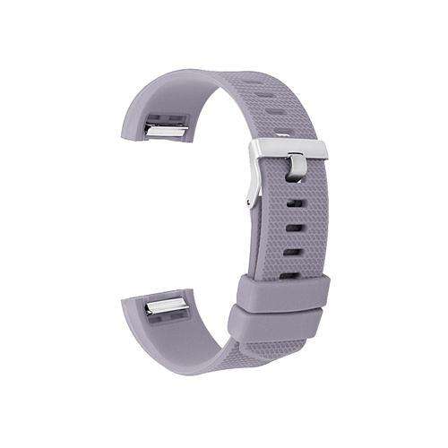 Watch Strap for FITBIT CHARGE Grey Silicone Rubber Sizes Small and Large