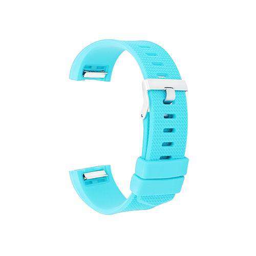Watch Strap for FITBIT CHARGE Turquoise Silicone Rubber Large