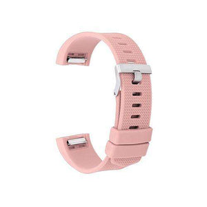 Watch Strap for FITBIT CHARGE Light Pink Silicone Rubber Sizes Small and Large