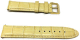 Crocodile Grain Watch Strap Beige Calf Leather Premier Quality Padded Size 12mm to 20mm
