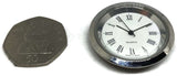 Clock Movement Quartz Mini Insertion Head 35mm Chrome Roman