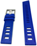 Royal Blue Isofrane Style Diving Watch Strap Vintage Ladder Style Size Stainless Steel Buckle