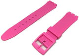 Swatch Style Resin Watch Strap Pink with Plastic Buckle Size 17mm