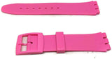 Swatch Style Resin Watch Strap Pink with Plastic Buckle Size 17mm