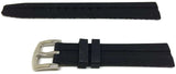 Black Rubber Watch Strap Centre Groove Stainless Steel Buckle 20mm to 24mm