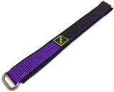 Velcro Watch Strap Purple with Stainless Steel Ring 14mm and 18mm