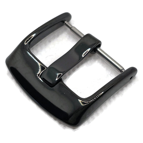 Watch Strap Buckle Black Gloss 4mm Width Tongue 18mm to 24mm