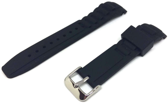Ice Style Watch Strap Black with Stainless Steel Buckle 17mm, 20mm and 22mm