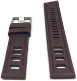 Brown Isofrane Style Diving Watch Strap Vintage Ladder Style Size Stainless Steel Buckle
