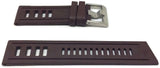 Brown Isofrane Style Diving Watch Strap Vintage Ladder Style Size Stainless Steel Buckle