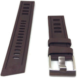 Brown Diving Watch Strap Vintage Ladder Style Size Stainless Steel Buckle