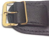 Military Leather Watch Strap 18mm with Soft Cover and Gold Plated Buckle