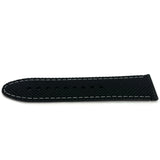 Sports and Leisure Rubber Watch Strap Black with Colour Stitching