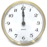 Clock Movement Quartz Insertion Arabic Numerals Ø103mm White Dial