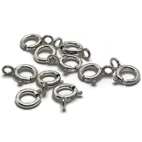5mm Bolt Ring, Sterling Silver, (0.07g) Closed Loop, Pack of 10