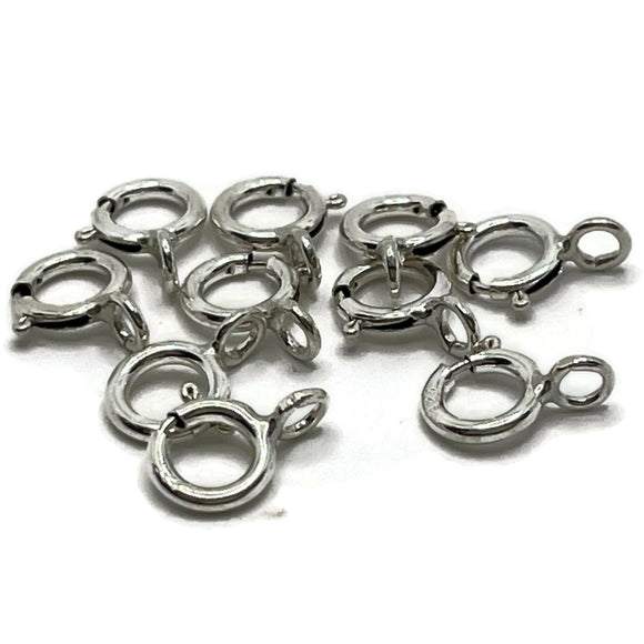 7mm Bolt Ring, Sterling Silver, (0.24g) Open Loop, Pack of 10