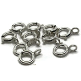 6mm Bolt Ring, Sterling Silver, (0.10g) Open Loop, Pack of 10