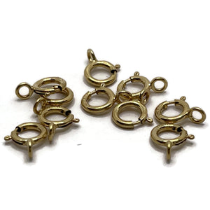 7mm Bolt Ring, Rolled Gold (0.205g) Closed Loop, Pack of 5